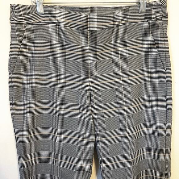 Emma & Olivia Trousers Womens 14 Plaid Pull On Stretch Pants Office Career Work - Picture 5 of 7